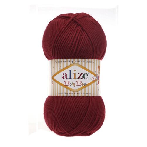 Пряжа Alize Baby Best 390 вишня
