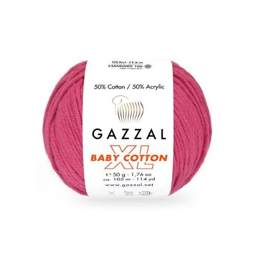 Пряжа Gazzal Baby Cotton XL 3415 Малина