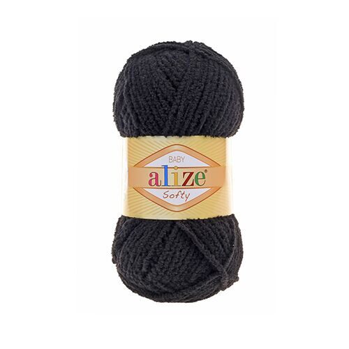 Пряжа Alize Softy 60 чёрный