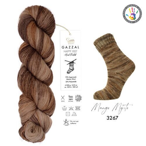 Пряжа Gazzal Happy Feet 3267
