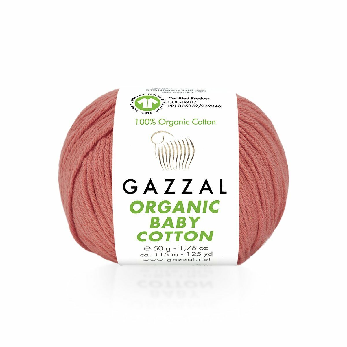 Пряжа Gazzal Organic Baby Cotton 419 Коралл